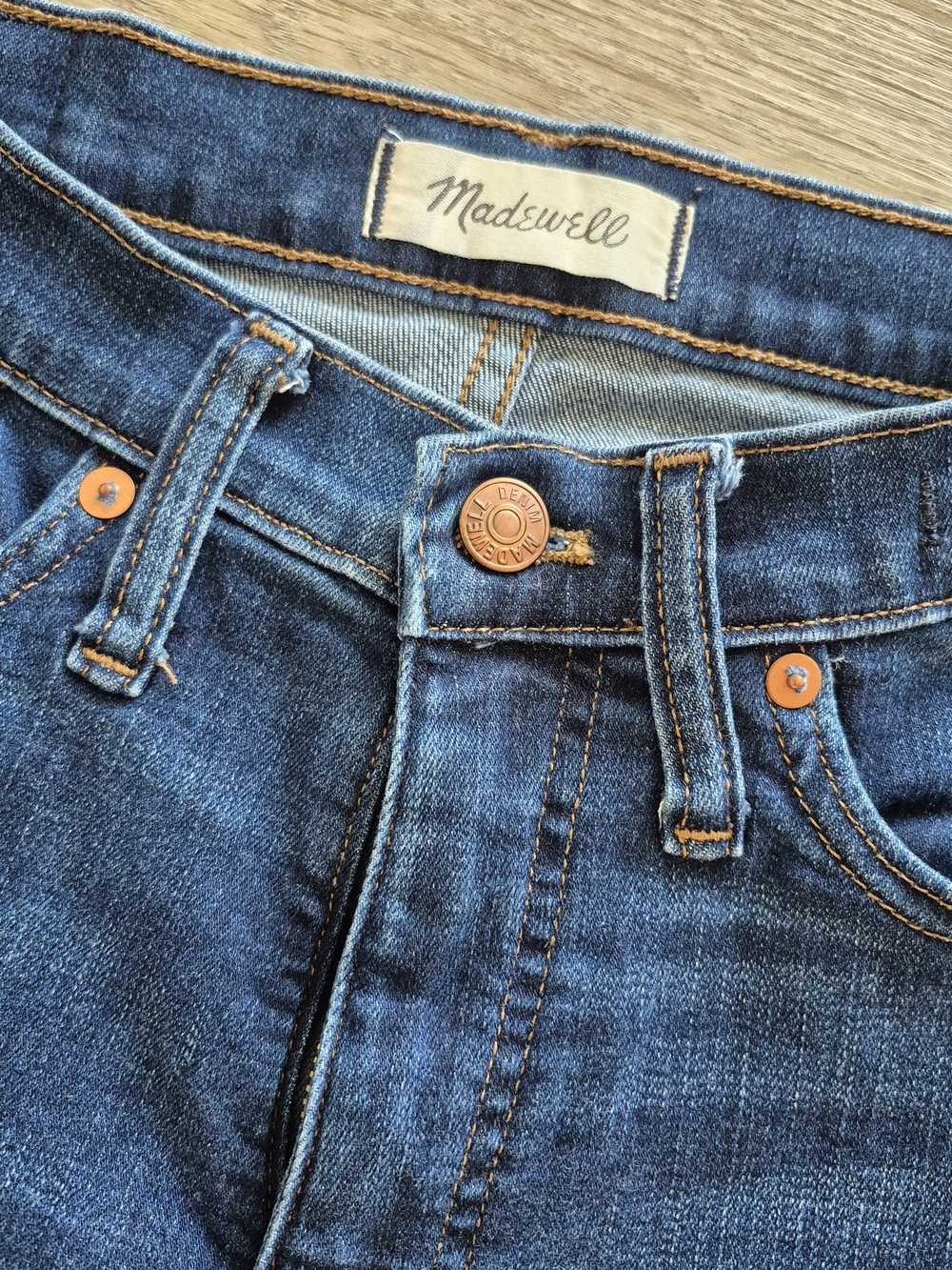 Madewell Dark Wash 10" High-Rise Denim Jeans Sz 28